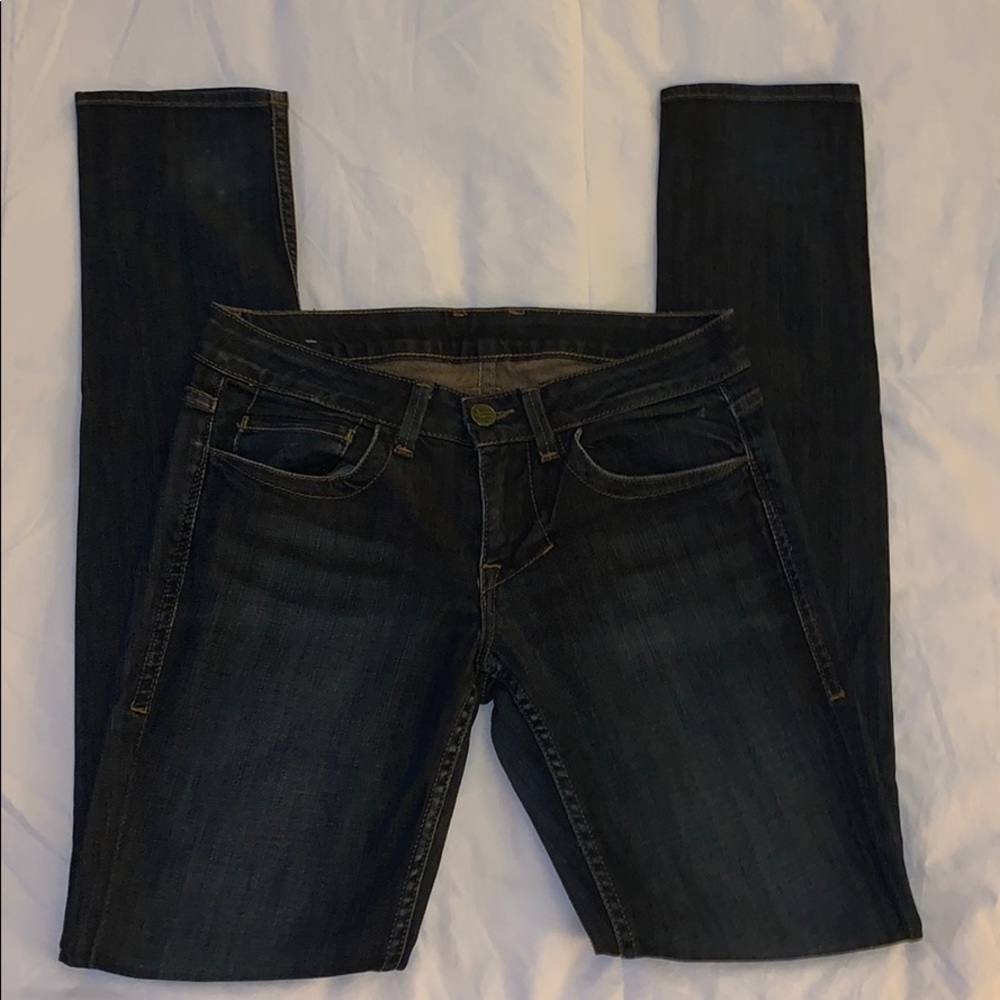 Dark denim skinny jeans